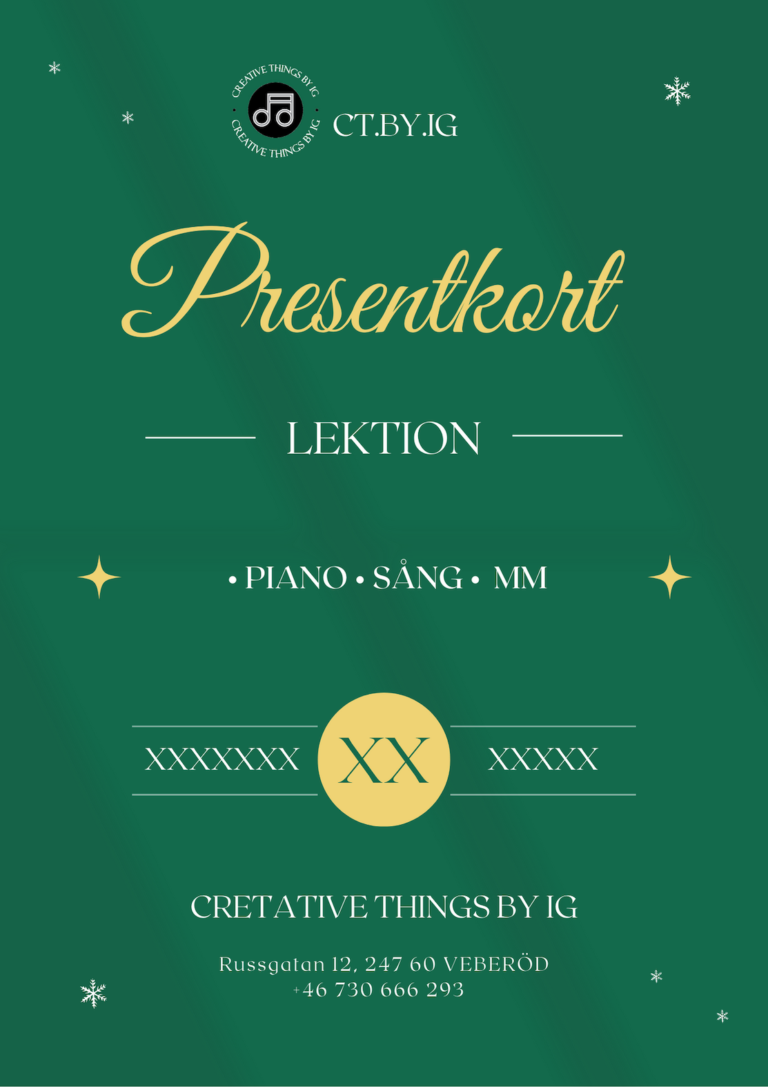 Presentkort Hemsidan